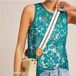 NWT Anthropologie X James Coviello ‘Martigues’ guipure lace shell L